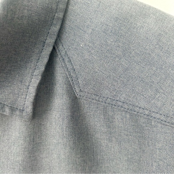 Western Rise Button Down Shirt Blouse Top Tech Travel Gorpcore Gray Size Medium - Picture 7 of 15